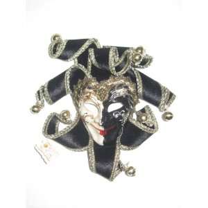  Black Miniature Joker Ricamo +Bav Venetian Decorative Mask 
