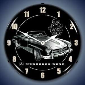  Mercedes Benz Lighted Wall Clock: Home & Kitchen