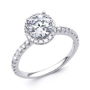   Side Stone CZ Cubic Zirconia Wedding Engagement Ring Band   Size 4