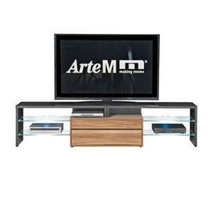   Home Centered Entertainment Unit in Walnut / Black