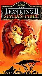 The Lion King II Simbas Pride VHS, 1998  