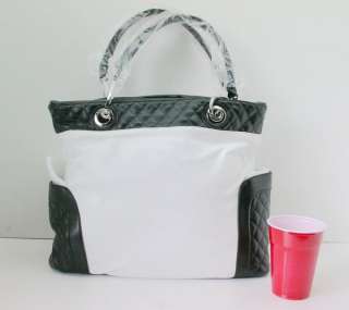  / Joy Mangano Design Reversible Black/White Handbag  