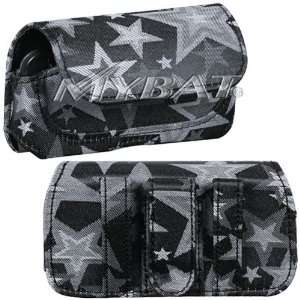  Horizontal Pouch (Gray & Black Stars) 