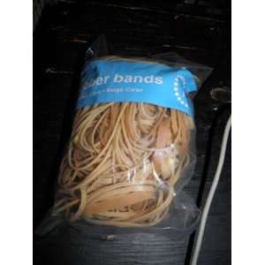   PACK RUBBER BANDS 4OZ ASSORTED SIZES BEIGE COLOR: Office Products