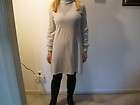 NEW Theory 100% Cashmere Pale Gray Long Sleeve Knee Len