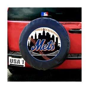  New York Mets MLB Licensed Black Tire Cover: Sports 