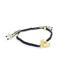 Blee Inara Black Macramé Adjustable Elephant Bracelet
