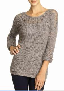 NWT Vince Loose Knit Boatneck Sweater Size: XS   Taupe 822508908585 
