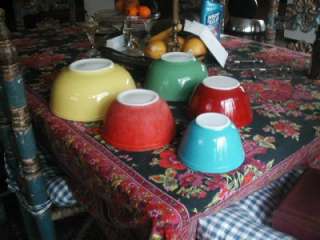 Vintage Primary color Pyrex Bowls  