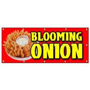  48x120 BLOOMING ONION BANNER SIGN onions fried fry 