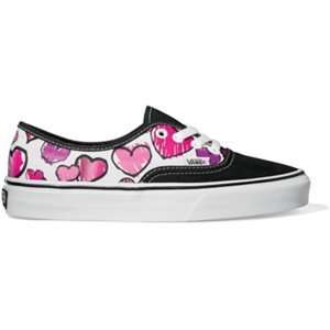  Vans Skateboard Shoes Authentic   Scribble Hearts   Size 5 