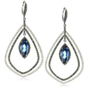   Jack Hanging Gardens Blue Spinel and Crystal Drop Earrings Jewelry