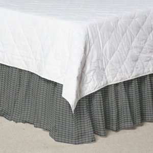   : Navy & Light Blue Plaid, Fabric Bed Skirt Twin In.: Home & Kitchen