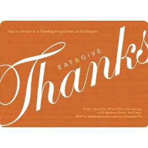  Eat & Give Thanks Thanksgiving Invitation Health 