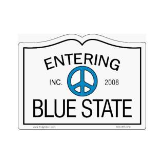  Entering Blue State Car Magnet Automotive