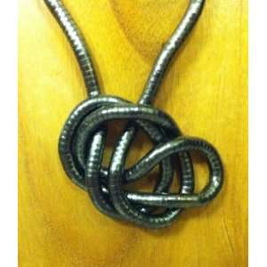   Necklace Bracelet Scarf Holder Bendy Chain Twist Shape Design Pewter