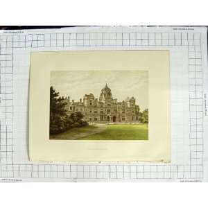   COLOUR PLATE VIEW WESTONBIRT HOUSE TETBURY HOLFORD