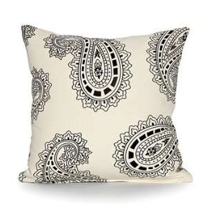   : 20 X 20 Black & White Paisley Throw Pillow Cover: Home & Kitchen