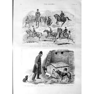  1887 Horse Riders Bois Boulogne Paris Battersea Dogs