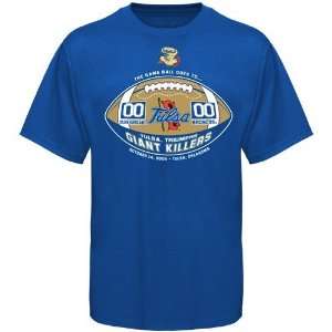   Boise State Broncos Royal Blue Giant Killers Score T shirt: Sports