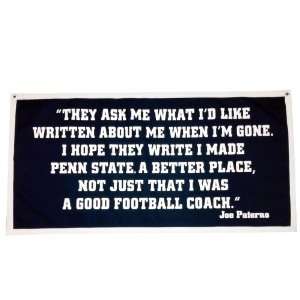  Penn State  JoePa Bronze Statue Quote Banner Everything 