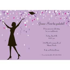   Party, Custom Personalized Her Graduation Invitation, by Bonnie Marcus