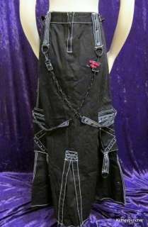   NYC Long Black Skirt Rubber Goth Rocker Punk Emo Techno Cyber L XL NEW