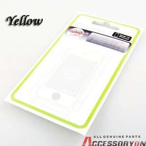  Mallper Buff pale yellow button film Design for iPhone4 