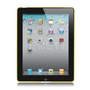   YELLOW HARD SHELL MESH BACK CASE COVER FOR APPLE iPAD 2 Electronics