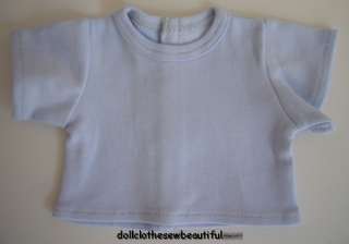 Doll Clothes fits Bitty Baby Light Blue Knit T Shirt!!!  
