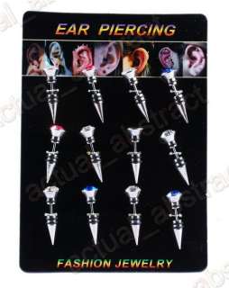 18G pierced earring rings stainless steel 48pcs  