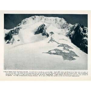  1912 Print Mount Hood Crater Summit Steel Cliff 