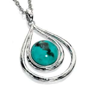  Fiorelli Turquiose Teardrop Pendant Necklace: Jewelry