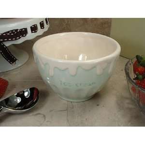 Baby Keepsake Ceramic ice cream bowl green   D`Lusso Collections (Set 