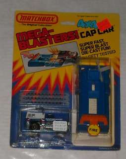1983 MATCHBOX MEGA BLASTERS 4 x 4 CAP CAR MOC oss  