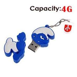   Rubber USB Flash Drive with Shape of Angry Smurfs (Blue) Electronics