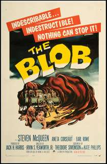The Blob 1958 Original U.S. One Sheet Movie Poster  