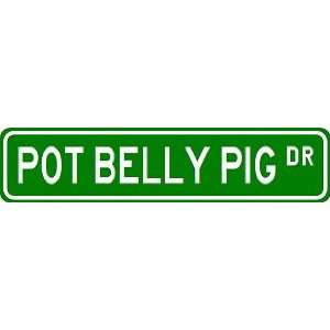  POT BELLY PIG Street Sign ~ Custom Aluminum Street Signs 