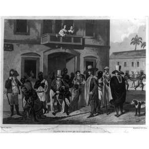  Slave market,Rio de Janeiro,trade,drawn,Augustus Earle 