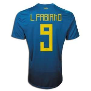  Brazil #9 L.fabiano Away Jersey Blue 2011 Soccer Jerseys 