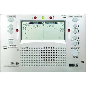  Korg TM 40 Large Display Digital Tuner and Metronome 