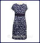 Boden Holland Park Graphic Blue Dress 10R UK 6R US New  