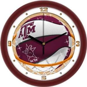  Texas A&M Aggies TAMU NCAA 12In Slam Dunk Wall Clock 