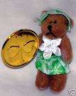 ST. PATRICKS DAY 2.5 MINIATURE BEAR WITH GOLD COIN