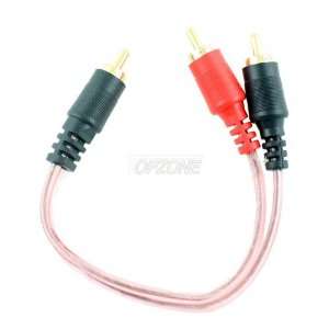   Topzone 3 RCA Plug to 2 RCA Plugs Cable, 24k Gold Plated: Electronics
