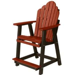  Cozi Back Bar Chair   Burgundy on Black Patio, Lawn 