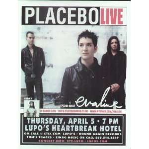  Placebo Concert Flyer Providence Lupos: Home & Kitchen