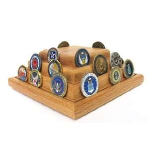  Military Challenge Coins   Pyramid Coin Display