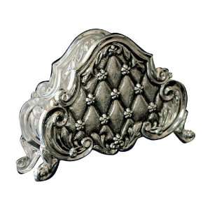  Silver Plated Napkin Holder with Argyle Pattern