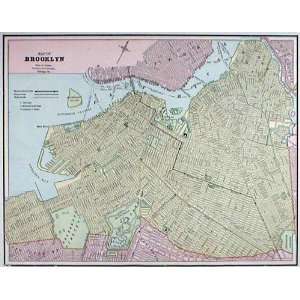  Cram 1892 Antique Map of Brooklyn